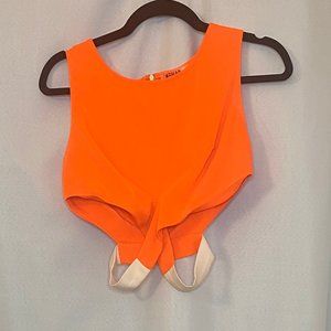 Crop Tank Top With Cut Outs